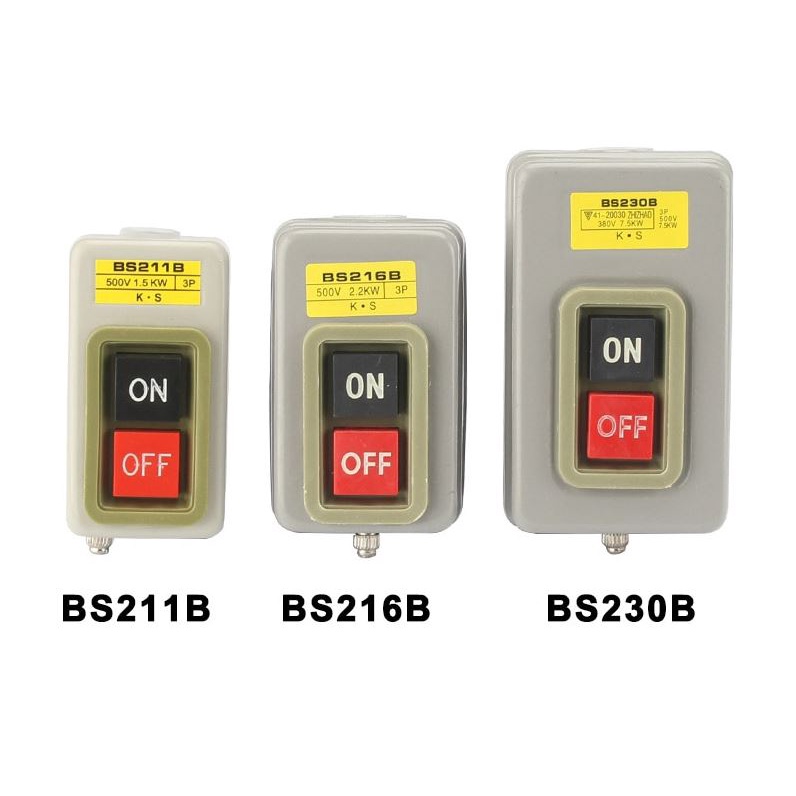 BS211B BS216B BS230B ON OFF Power Push Button Metal Case กล่องเอนชัวร์