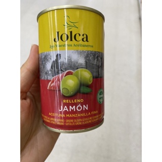 มะกอกเขียว สอดไส้ แฮม ตรา จอลก้า 300 G. Manzanilla Olives Stuffed With Serrano Ham ( Jolca Brand )