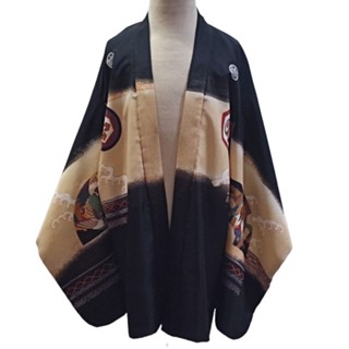 Haori⛩️เสื้อคลุมฮาโอริเด็กชาย6-8ปีลายหมวกkabuto🇯🇵