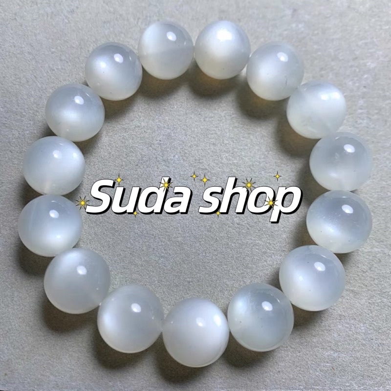 ขายร้อนสีขาวโอปอลสร้อยข้อมือโอนสร้อยข้อมือเครื่องประดับหินโชคดีธรรมชาติลูกปัด 8mm-10mm-12mm