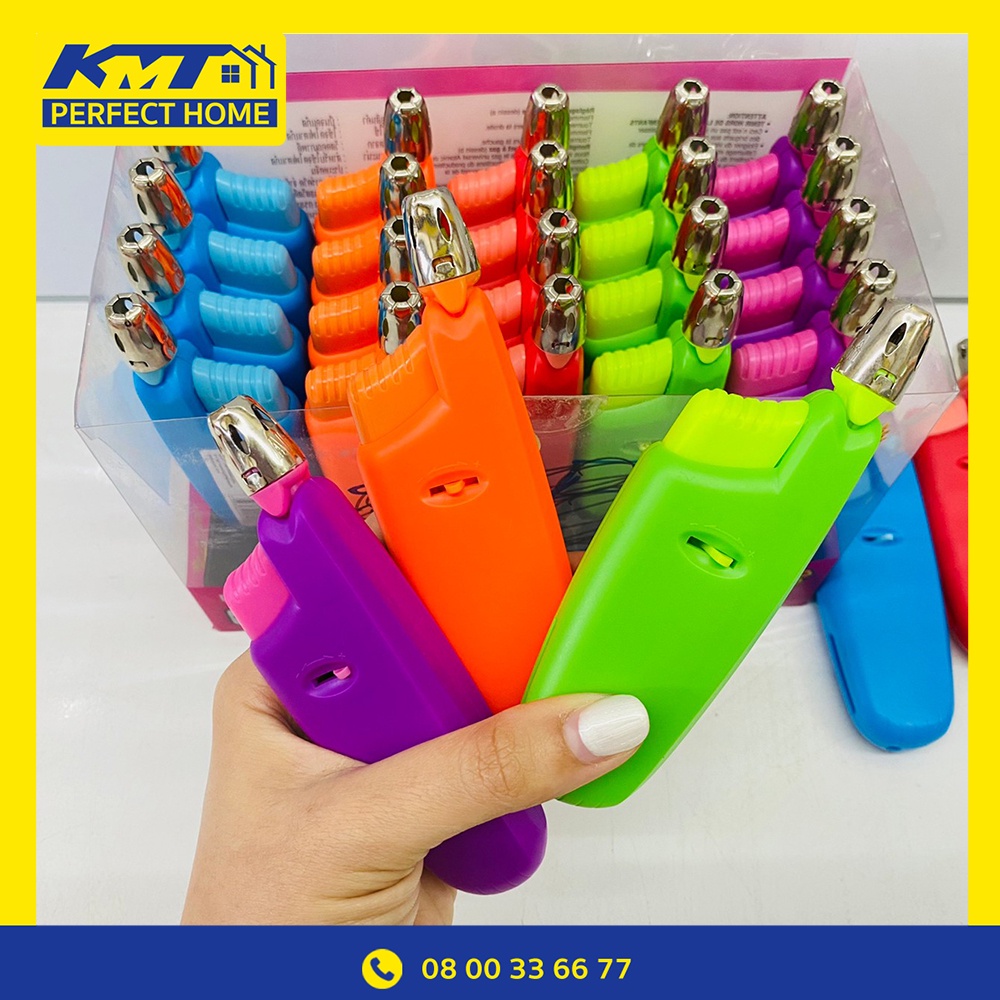 ปืนจุดเตาแก๊ส ไฟแช็ค ปืนจุดเตา ปืนจุดเทียน แบบพกพา คุณภาพปัง อันเล็ก สีสันสดใส คละสี ผลิตจากพลาสติกABS ปรับเปลวไฟได้