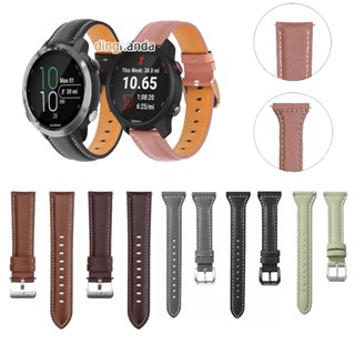 สายนาฬิกาข้อมือ หนังแท้ แบบบาง แฟชั่น สําหรับ Garmin Forerunner 645 245 245M 55 158