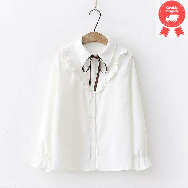 Kemeja เสื้อ JUMBO และ STANDART ผู้หญิง L XL XXL XXXL ผ้าสํานักงานขนาดใหญ่