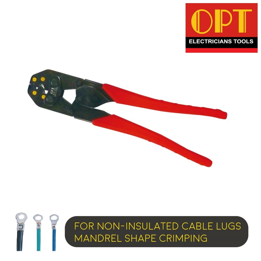 "OPT" KA-22 (คีมย้ำแบบจิก คีมย้ำหัวสายไฟ คีมย้ำหางปลาเปลือย หัวตัวยู แบบย้ำมือ (For cable lug, alumi