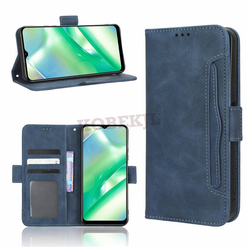 RealmeC33 C30 C31 C35 C25 C21 C12 C 33 RealmeC33 Flip Leather Multi-Card Slot Wallet Phone Case Stan