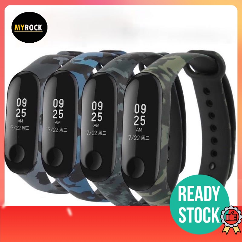 Xiaomi Mi Band MiBand 7 สายรัดทดแทน Mi Band 5 6 สายคล้องคอซิลิโคนแทนที่สาย (ลายพราง)