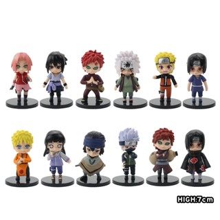 โมเดล นารูโตะ Naruto  ชุด 12 ตัว (แยกขาย) สูง 6-8 cm สินค้าพร้อมส่งเก็บปลายทงได้