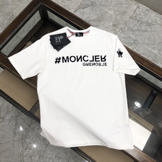 เสื้อยืดแขนสั้นลําลอง คอกลม พิมพ์ลายตัวอักษร Moncler แฟชั่นฤดูร้อน สําหรับผู้ชาย