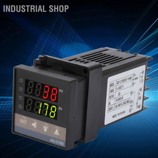 Industrial Shop ชุดเทอร์โมสแตทควบคุมอุณหภูมิดิจิทัล Led 0 C~1300 C Alarm Rex C100 Ac110V 240V