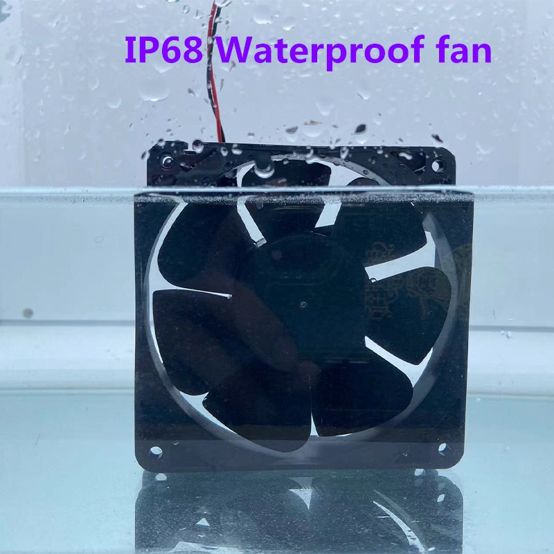 IP68 พัดลมกันน้ํา 120 มม.12038 12V 24V 48V 120*38 มม.อุตสาหกรรมอัลตราโซนิก humidifier atomizer ขนาดใหญ่ air ปริมาณพัดลมระบายความร้อน