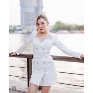 🤍Dress กระโปรงแขนยาว ทรงพอดีตัวใส่กำลังสวยสีสวย