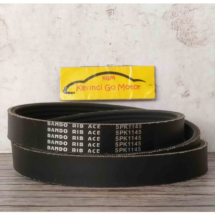 Bando Van Belt 5PK 1145 V เข็มขัดพัดลมเข็มขัด Groove 5PK-1145 พัดลมเข็มขัด Jazz City 2004-2014 Mobil