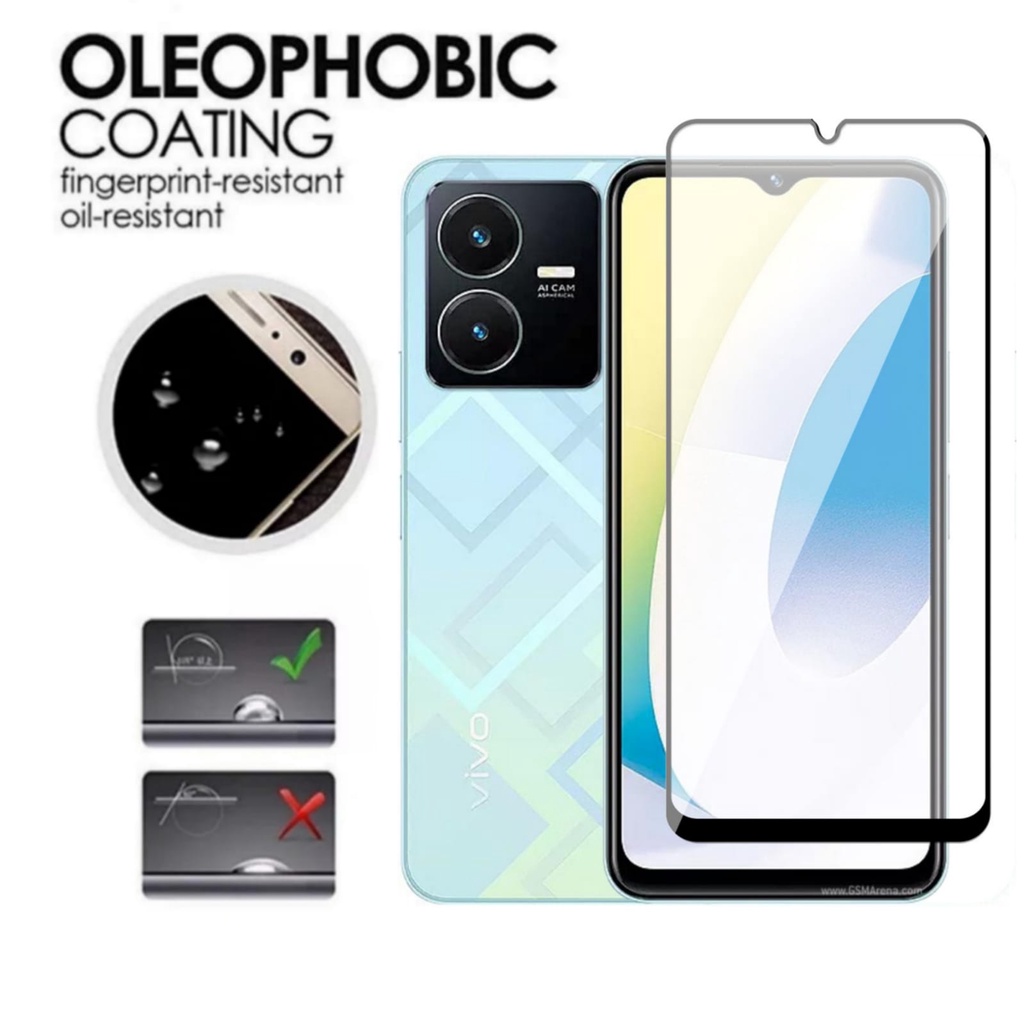 กระจกนิรภัย Vivo Y22 / Vivo Y22s Screen Guard Protector สีโทรศัพท์พรีเมียม