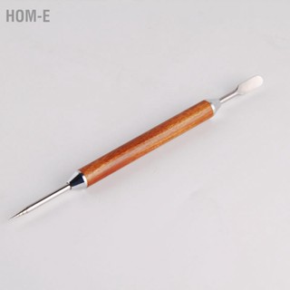 Hom-E Coffee Art Needle Wood Handle Stainless Steel Latte Carving Pen DIY Tool