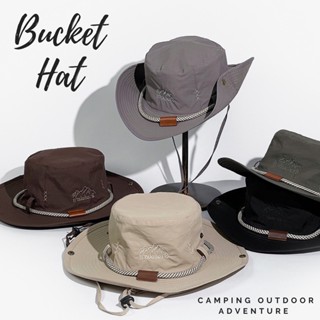 หมวก Bucket Hat Camping Outdoor Adventure ผ้าร่ม ไนล่อน แบบแห้งเร็ว ระบายอากาศได้ดี