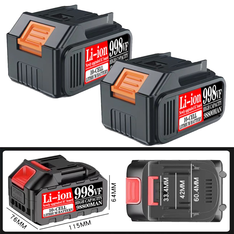 998VF แบตเตอรี่ลิเธียม Makita 20V 99800mAh แบตเตอรี่ลิเธียมสำรองความจุสูง 120 นาทีใช้งาน 2 ชั่วโมงแบ