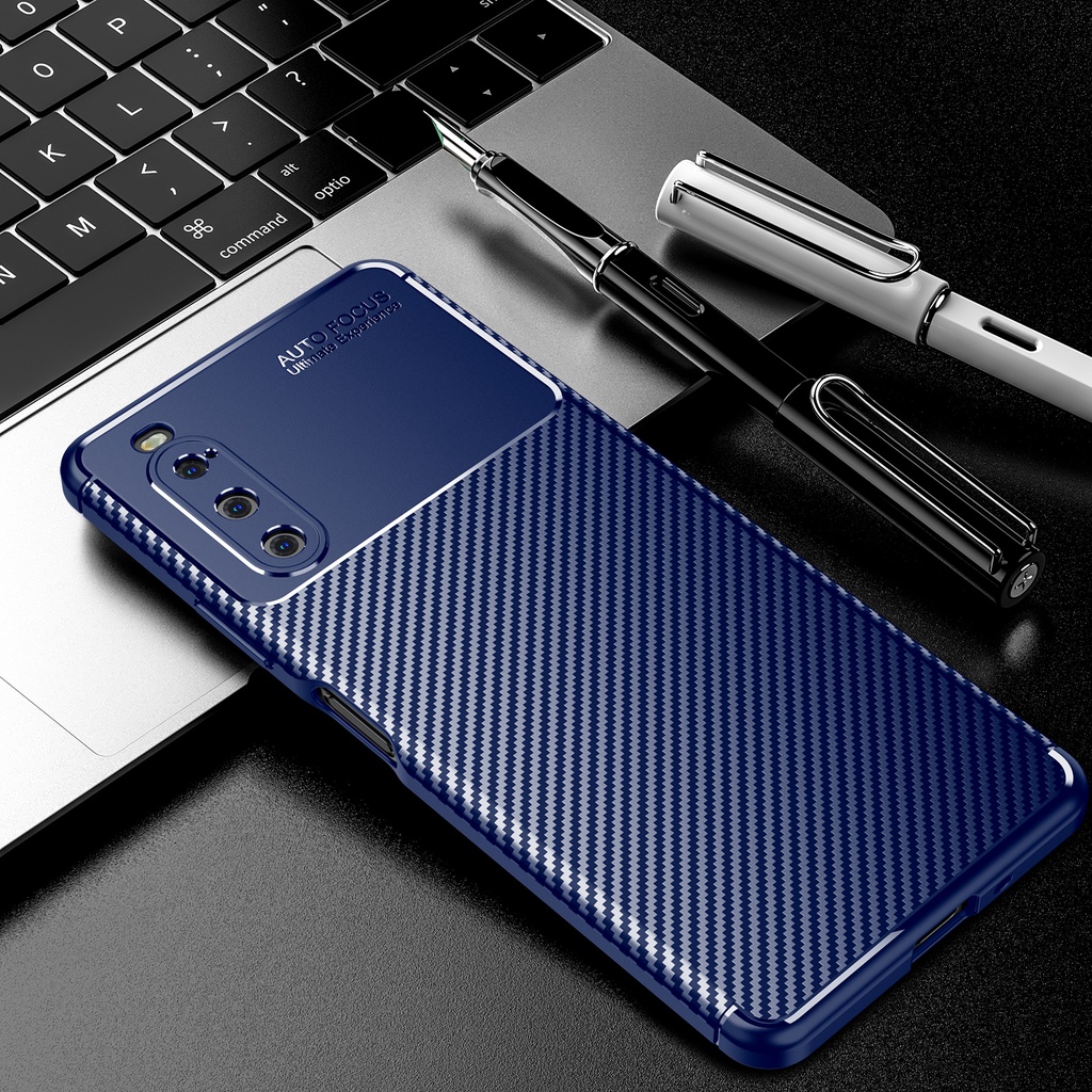 SONY Xperia 1 5 10 II III IV Case Soft Carbon Fiber Silicone TPU Shockproof Hybrid Back Cover #8