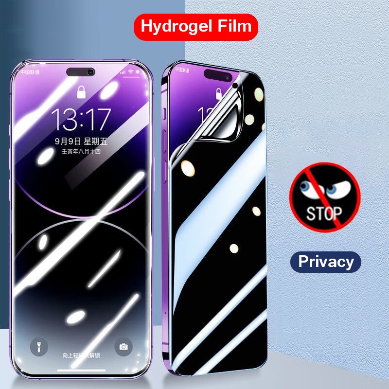 ฟิล์มไฮโดรเจล ป้องกันหน้าจอ กันแอบมอง สําหรับ iPhone14 iPhone13 iPhone 14 13 12 11 Pro XS Max Mini XR X 8 7 Plus SE 2020