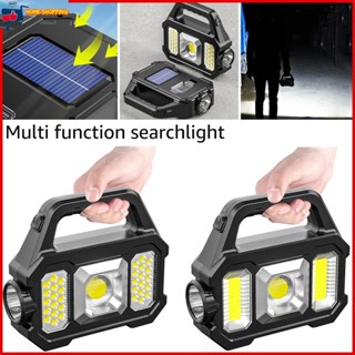 ไฟฉายสปอตไลท์ LED พลังงานแสงอาทิตย์ แบบพกพา ชาร์จ USB