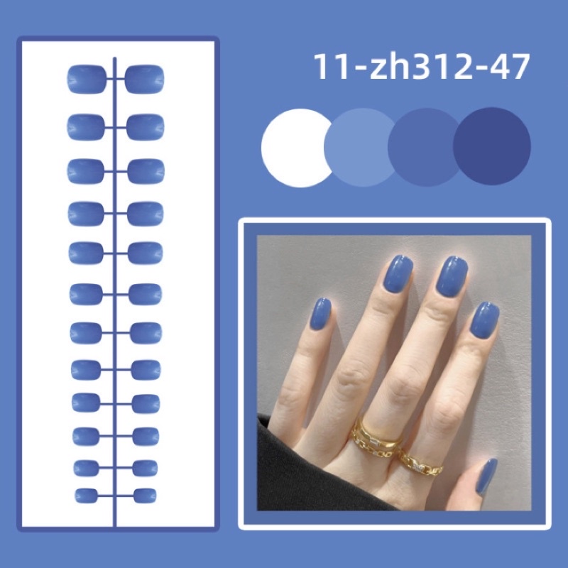 setไซต์มินิ เล็บแฟชั่น เล็บปลอมมือ ชนิดบาง 24 ชิ้น ไซต์เล็ก