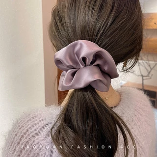 Korean satin large hair ring โดนัทมัดผมซาติน ขนาด 13cm. ยางรัดผม โดนัทใหญ่