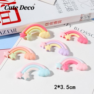 【 Cute Deco 】การ์ตูนเมฆสายรุ้ง (6 แบบ) เมฆสีเหลือง สายรุ้ง / เมฆสีม่วง สายรุ้ง จี้กระดุม Crocs / Jibbitz น่ารัก Croc รองเท้า DIY / วัสดุเรซิน เสน่ห์ สําหรับ DIY