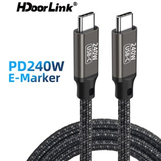 Hdoorlink สายชาร์จ USB Type C 240W PD3.1 USB C เป็น USB C สําหรับ Nintendo Switch MacBook 48V/5A USB C