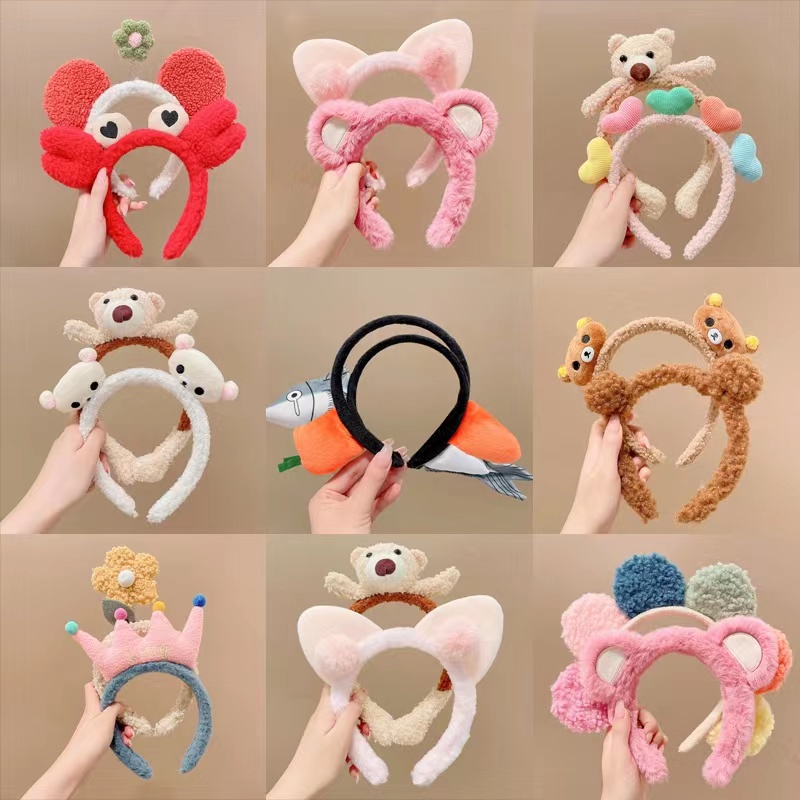 ที่คาดผม ผ้ากํามะหยี่ขนนิ่ม ลายการ์ตูนสัตว์ สวยหรู สไตล์เกาหลี เครื่องประดับ แฟชั่นสําหรับเด็กผู้หญิง