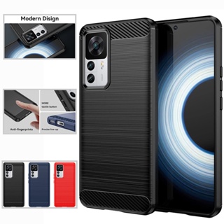 เคส Xiaomi Mi 12T 11T 12 12X 12S Ultra Pro Lite รุ่น Soft Carbon Fiber TPU Shockproof Bumper Case