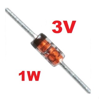 (20ชิ้น)ซีเนอร์ไดโอด 1N4727A 3V 1W DO-41 zener diode