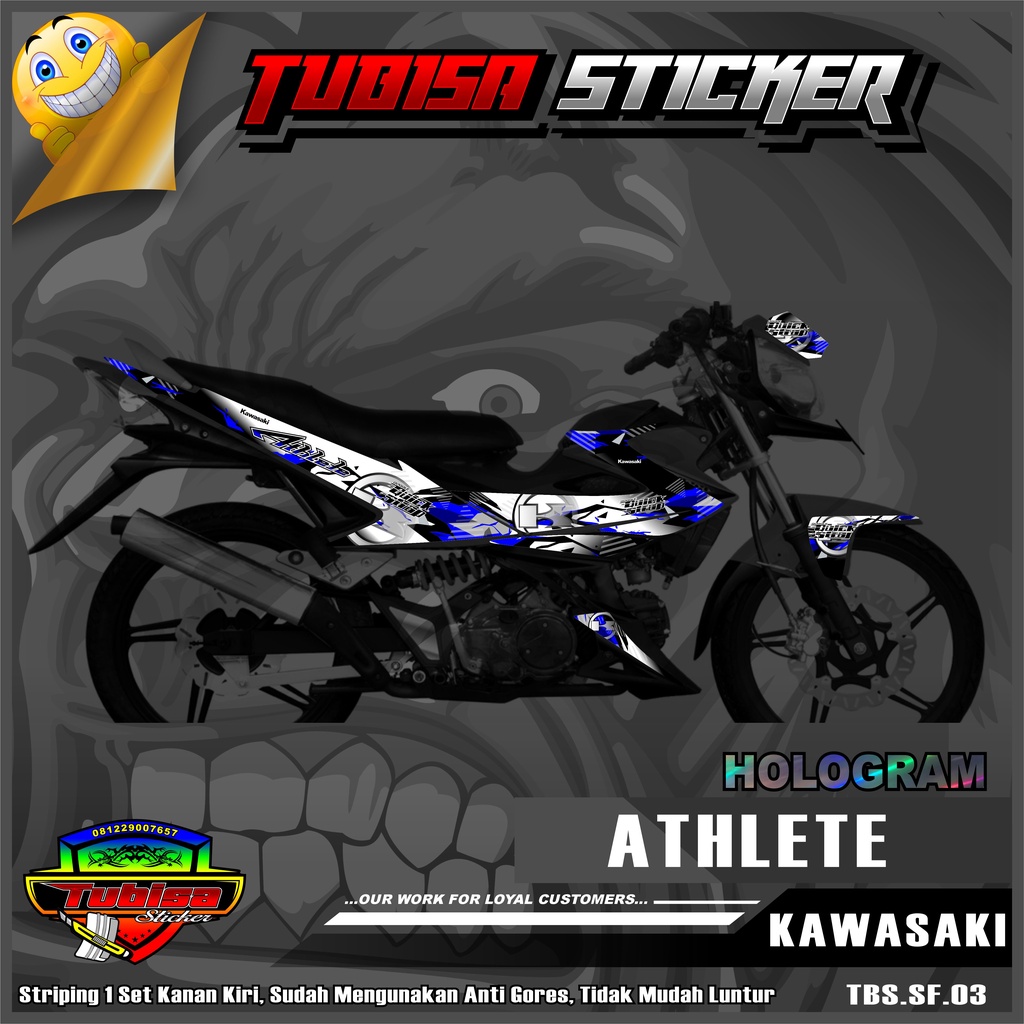 สติ๊กเกอร์ STRIPING PREMIUM ATHLETE ใหม่ล่าสุด สติ๊กเกอร์ KAWASAKI ATHLETE TBS 03