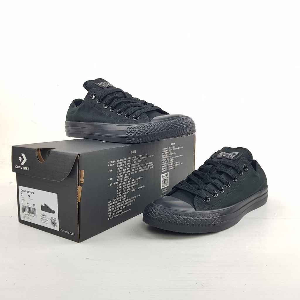 รองเท้า Converse Chuck Taylor Allstar Ox Allblack นําเข้าแท็กคุณภาพเวียดนาม