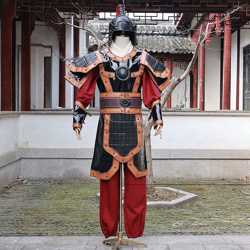 Vintage General Costume Adult Men Suit Of Armor Costume Chinese Ancient Soldier Cosplay Clothing - Cosplay Costumes - Al #3
