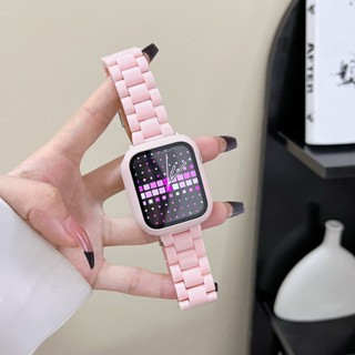 สายนาฬิกาข้อมืออะคริลิคเรซิ่น น้ําหนักเบา พร้อมเคส สําหรับ Apple Watch iWatch8 7 SE6543 41 มม. 45 มม.