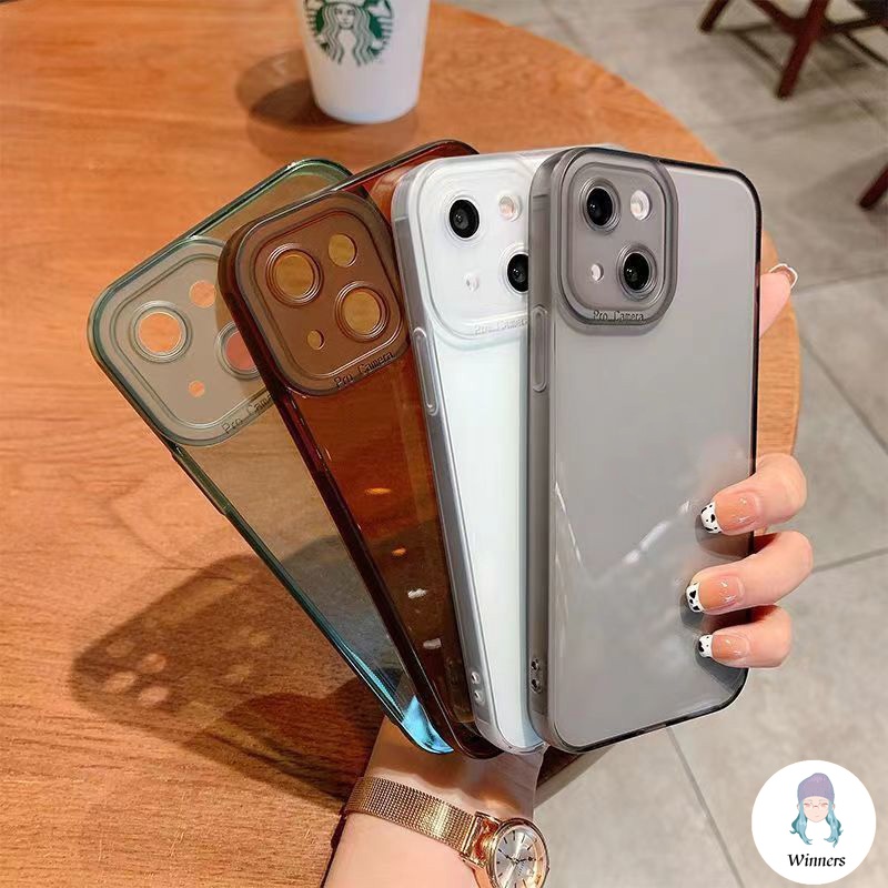 IPhone 14 Clear Multicolor กันกระแทกเคสโทรศัพท์สําหรับ IPhone 16 15 14 13 12 11 Pro Max X XS Max XR 8 7 Plus Ultrathin โปร่งใส Soft TPU Cover