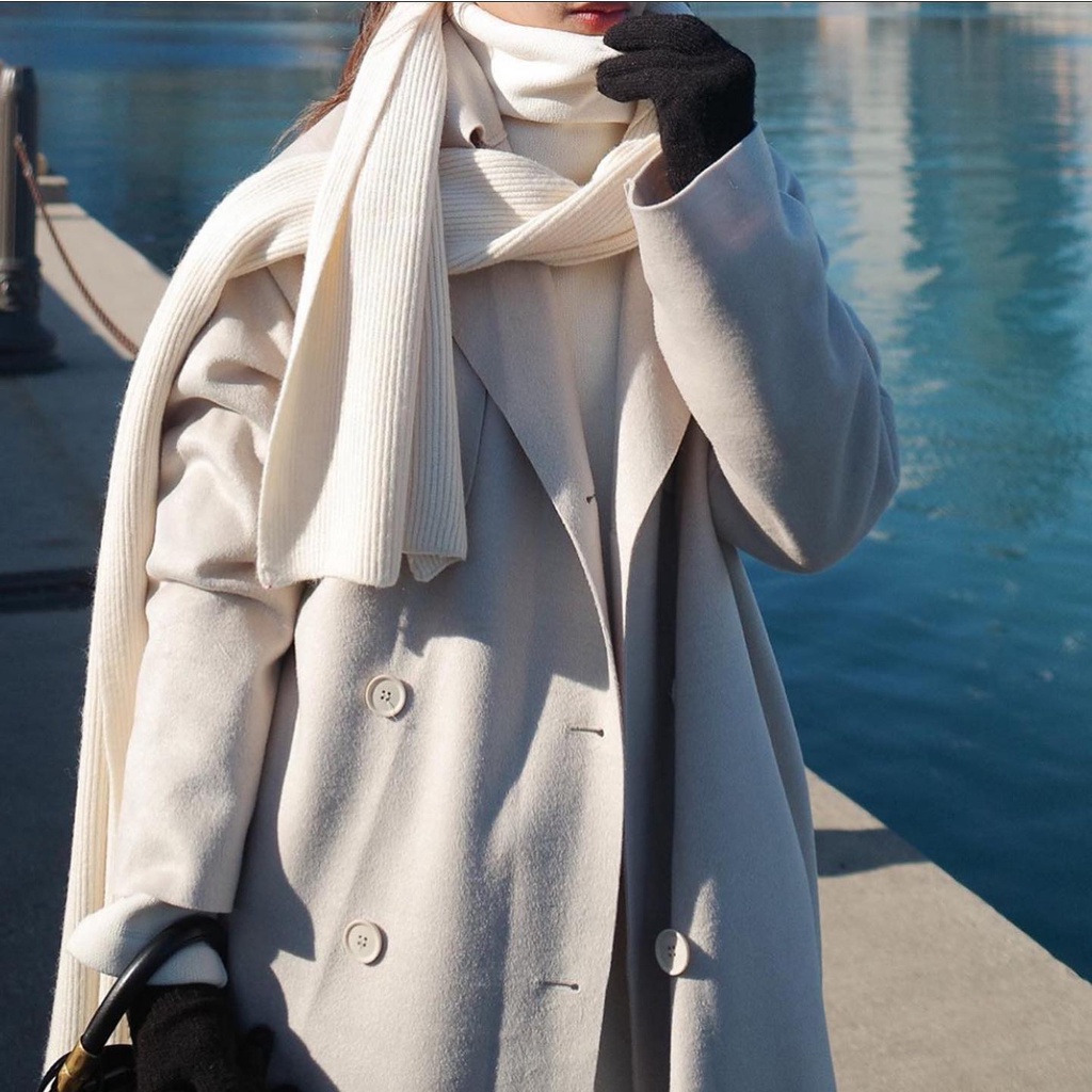 Kimmame - เสื้อโค้ท รุ่น Candy Wool Trench Coat 5 สี (รอสีครีม)