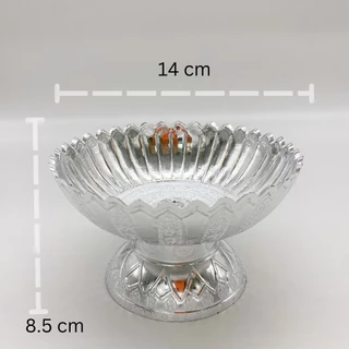 พานบัวหลวง 14-16 cm สีเงิน สีทอง