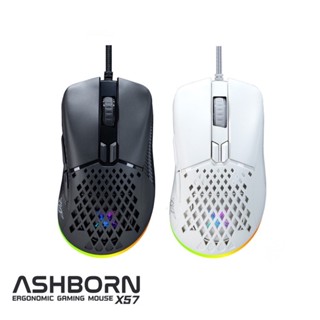 Nubwo X57 ASHBORN GAMING MOUSE เมาส์เกมมิ่งมีไฟ RGB ปรับ DPI ได้ น้ำหนักเบา ของแท้ เมาส์เล่นเกมส์ เมาส์มาโคร‼️