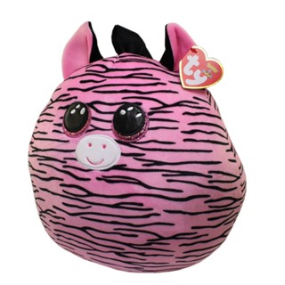 TY หมอนตุ๊กตา ทีวาย ZOEY - zebra pink squish 14"