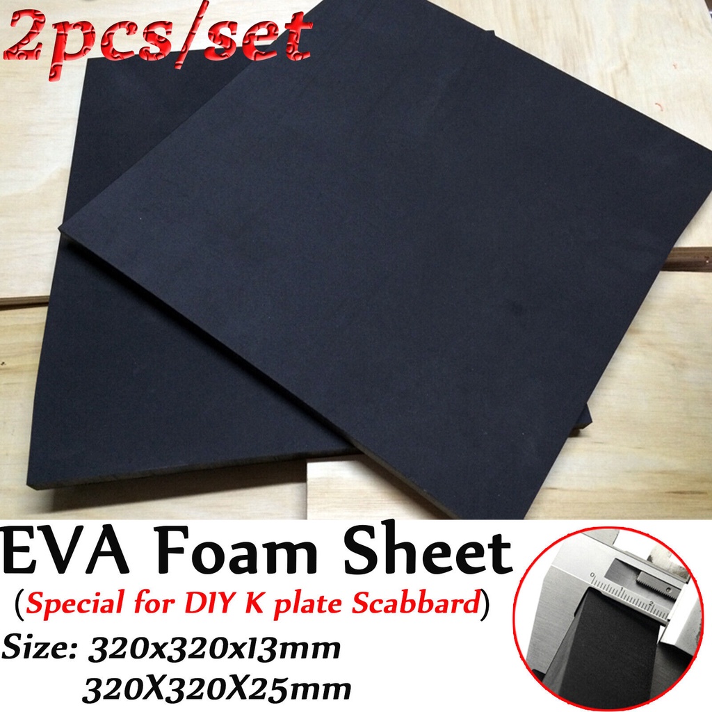 แผ่นโฟมฟองน้ํา EVA หนา 13 มม. 25 มม. สําหรับทํามีด KYDEX Scabbard 2 ชิ้น