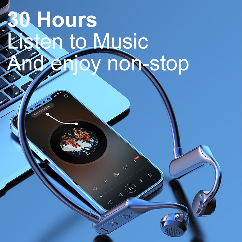 หูฟังไร้สายการนำกระดูก หูฟังไร้สาย หูฟังบลูทูธ สำหรับออกกำลังกาย Bone conduction wireless earphones หูฟังการนำกระดูก - รูปที่ 5