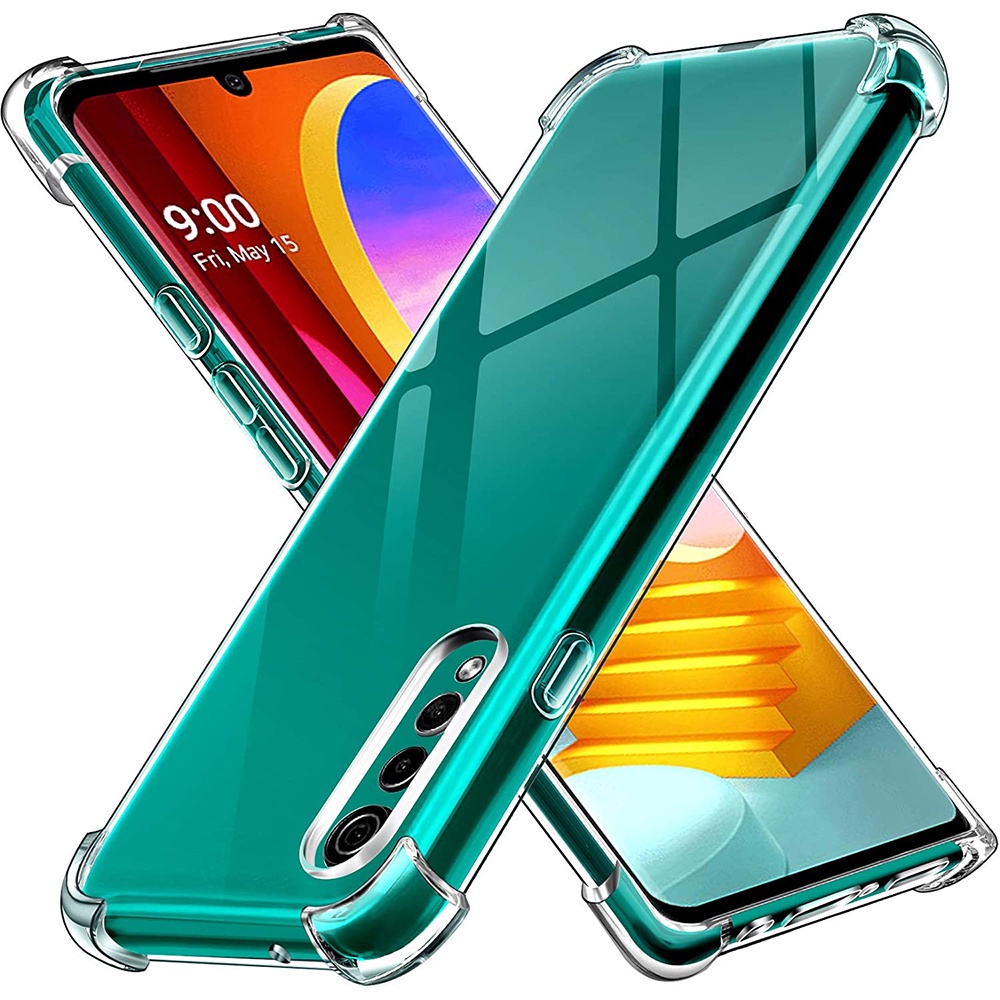 สําหรับ LG Velvet 5G Soft กันกระแทก Crystal Clear Gel TPU Shock-Absorption Cover