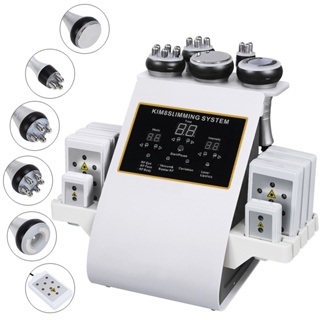 New Arrival 40K Ultrasonic Cavitation Vacuum Radio Frequency Laser 8Pads Lipo Laser Body Slimming Machine for Spa(Button