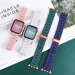 Uthai F28 สายนาฬิกาข้อมือแฟชั่น เรซิ่น สําหรับ apple watch band 44 มม. 45 มม. 41 มม. 40 มม. 38 มม. 42 มม. iwatch serie 8 7 3 4 5 6 se 7