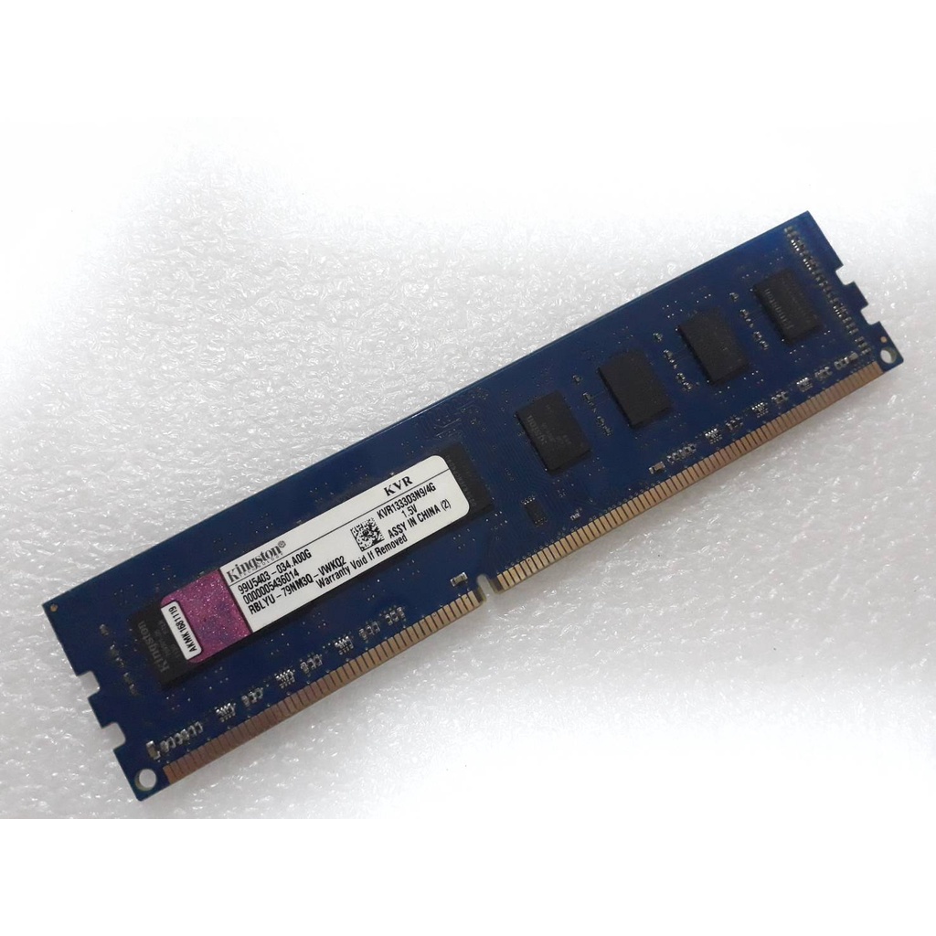 RAM Kingston Bus1333/4G ( KVR1333D3N9/4G ) แบบ 16 ชิป ตัวสูง สำหรับ PC มีประกัน Synnex