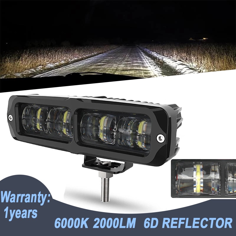 6Inch Lens Car Lamp / LED Work Light Bar Offroad Barra 6D 12V 6000K Driving Running Lights For Niva 