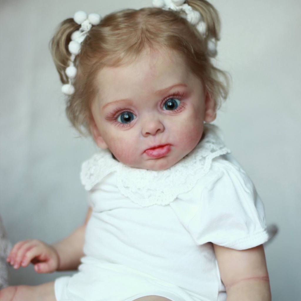 ตุ๊กตาเด็กทารกแรกเกิดผู้หญิง แบบซิลิโคนนุ่ม ลายหินอ่อน 3D ขนาด 55 ซม.