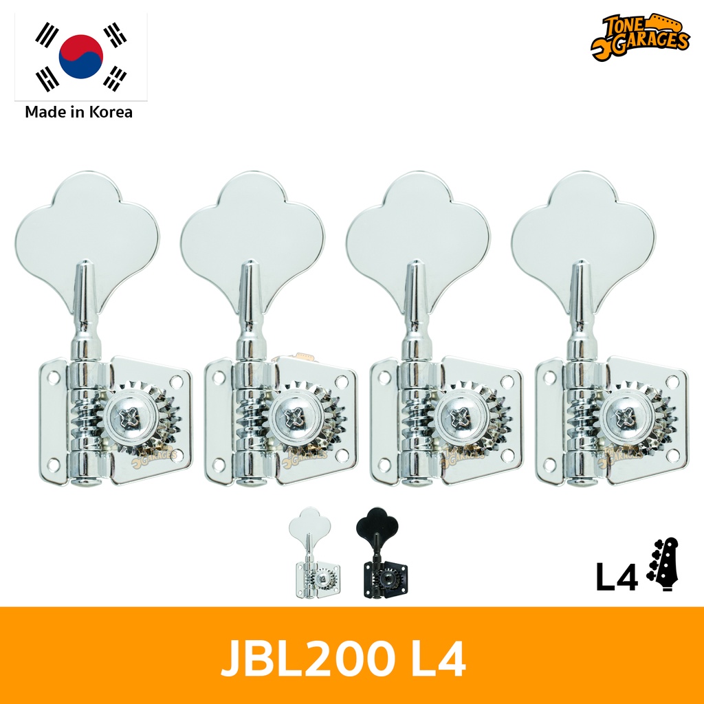 JBL200 Bass Machine Head L4 ลูกบิดเบส แถวเดียว 4 สาย Made in Korea