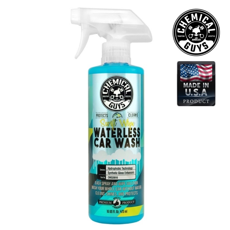 (ของแท้ %) Swift Wipe Waterless Car Wash (16 oz) Chemicalguys : น้ำยาล้างสีรถยนต์อเนกประสงค์ ฉีดแล้วเช็ด