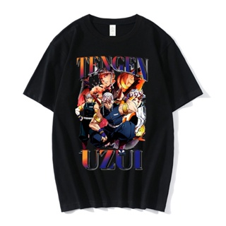 เสื้อยืดผู้ชาย ใหม่ เสื้อยืดแขนสั้น พิมพ์ลายกราฟิก Demon Slayer KImetsu No Yaiba แฟชั่นฤดูร้อน สําหรับผู้ชาย S-5XL